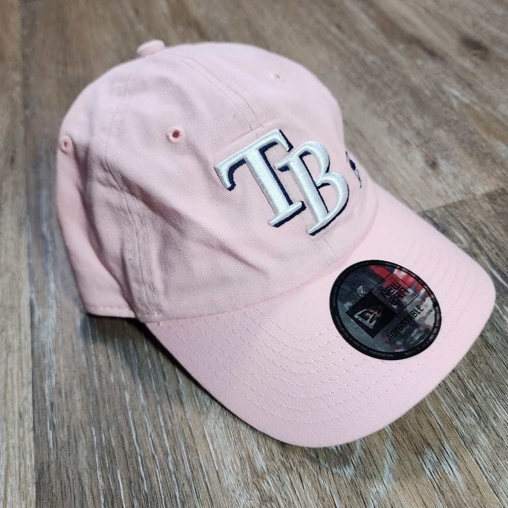 New TAMPA BAY RAYS New Era Pink Baseball Cap with TB Flamingo Logo OSFM